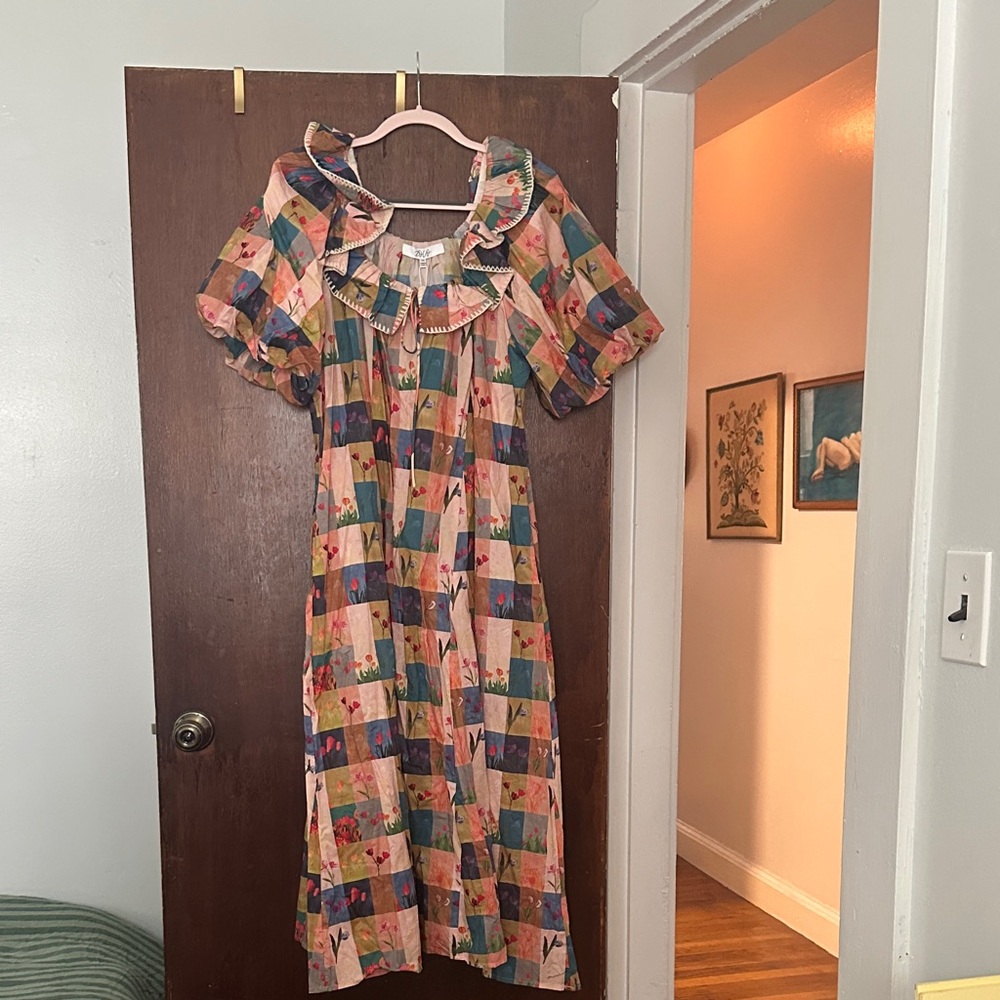 Zoco GOOD LUCK PUFF SLEEVE DRESS in patchwork
